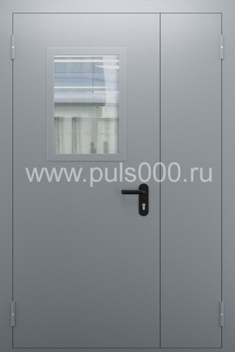 Железная тамбурная противопожарная дверь со стеклом ТПД-9, цена 31 665  руб.